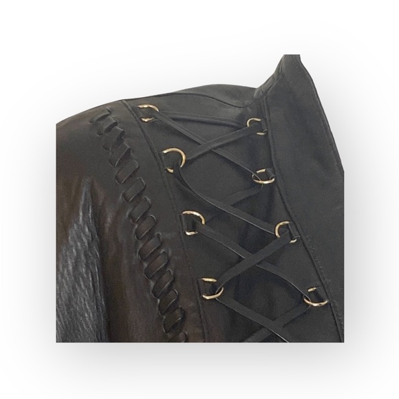 Vintage 90s: Erez x Lillie Rubin ☻︎ Whip Stitch Leather Jacket ☻︎ Gold Hardware - Picture 8 of 16